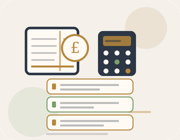 Accounting firm page structure shown as crawlable service, deadline and sector content cards.